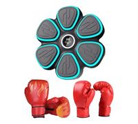 LOVIVER Decorazione Ornamentale per Allenamento di Reazione con Bersaglio da Parete per Macchina da Boxe Musicale, Cuscinetto per la Messa a Fuoco con Guanti, Nero