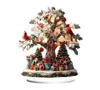 LOVIVER Decorazione per albero di Natale 2D, decorazione in acrilico, collezione di oggetti artigianali, opera d'arte per centrotavola da tavolo,