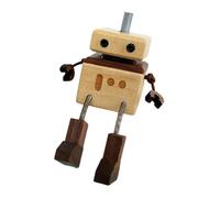 LOVIVER Decorazione per auto con statuetta in legno raffigurante un uomo che trema, bambola con i piedi che tremano, accessori per auto per libreria, Faggio
