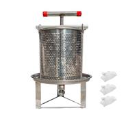 LOVIVER Estrattore per, Estrazione del Vino, Robusto con pressa Manuale a T, pressa per Frutta e Vino, per Verdure, Olio d'oliva, 3 Maglie di Filtrazione