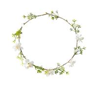 LOVIVER Fascia floreale Corona di fiori Fatta a mano Adolescenti Bambini Ghirlanda di fiori Boho per compleanno Istantanee di vacanze Puntelli per, Piccoli Fiori Bianchi