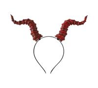 LOVIVER Fascia per capelli con corna da, accessorio per la testa, copricapo per spettacoli di danza e travestimenti, Corna Rosse