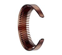 LOVIVER Fascia per capelli con denti da donna, versatile, per lavare il viso, ingrandita, casual, con cerchietto per capelli, Marrone