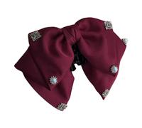 LOVIVER Fermaglio per capelli da donna, antiscivolo, con fermaglio per coda di cavallo, accessorio per capelli, Raso Rosso 20x10x2cm