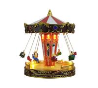 LOVIVER Figurine della giostra di Natale Decorazione Carillon Musicale della giostra Centrotavola Decorativo per Bambini dell'anniversario
