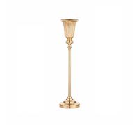 LOVIVER Fiori da Terra in Ferro Elegante Fiori con Vaso a Forma di Recipiente a Tulipano Non Si Rompe Facilmente per Matrimoni, Feste, Ricevimenti, Oro, M
