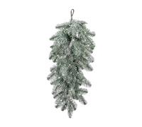 LOVIVER Ghirlanda Natalizia a Goccia, Ghirlanda di Rami di Pino con Neve Artificiale, Natalizia per inaugurazione della casa in Stile Fattoria, Anniversario