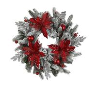 LOVIVER Ghirlanda natalizia, decorazione natalizia, ghirlanda da appendere alla porta d'ingresso, natalizia per finestra, giardino, fattoria, Diametro 45 Cm