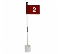LOVIVER Golf Practice Flag con Segnalino E Base Solida per Allenamento Controllo Distanza Montaggio Veloce Fibra Marker Pratico Adatto a Gioco Individuale E Lezioni di Gruppo, No 2 SET