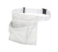 LOVIVER Grembiule portautensili, cintura, cintura, mini organizer per utensili, robusta borsa per la lavorazione del legno, borsa portaoggetti per uomini e, Bianco