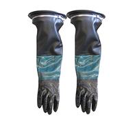 LOVIVER Guanti da 60 cm per Cabine di Sabbiatura con Morsetti e Supporti in Metallo, Foderati in Cotone, Assorbenti al Sudore