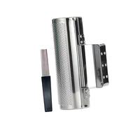 LOVIVER Guiro Instrument Guiro Shaker in metallo, strumento musicale latino professionale con spazzola Guiro per esercitazioni dal vivo, 13x32 cm