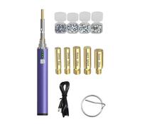 LOVIVER Kit per l'applicazione di, kit per applicazione di a caldo con temperatura regolabile e 5 punte per la decorazione di tessuti.