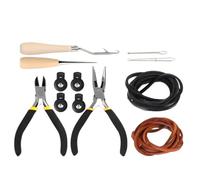 LOVIVER Kit Riparazione Guanti Baseball Relacing Strumenti Attrezzi Accessori Lacci Cuoio Acciaio Legno Facilita il Rilaccio E La Sostituzione dei Lacci con