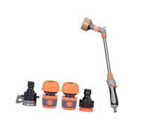 LOVIVER Lancia per irrigazione da Giardino filettata G3/8, Multifunzionale, Leggera, per Verdure, ugello Rotante ° con Chiusura, 47 cm