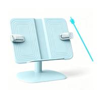 LOVIVER Leggìo Bambini Ergonomico Supporto Lettura Porta Libri con Clip Laterali Trasparenti Base 23cmx18.5cm Pannello 29cmx21cm Materiale Silicone Adatto per, Blu