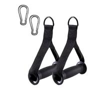 LOVIVER Maniglie per Esercizi con moschettone di Ricambio, impugnature per Fasce di Resistenza, attacchi per Presa da Palestra per di carrucole, Nero