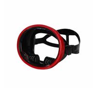 LOVIVER Maschera Subacquea Maschera Occhialini Visiera Schermo Facciale con Lente Chiara Rinforzata Antifog E Telaio in PC Aderenza Morbida in Silicone Senza , Nero+Rosso
