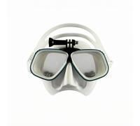 LOVIVER Maschera Subacquea Occhialini Snorkel Immersione Facile Compensazione Frontale Nitida Fascia Regolabile Adatta a Snorkeling Ricreativo Scuola Nuoto Vacanze Estive, Blu, Bianco