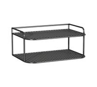 LOVIVER Mensola da parete galleggiante per router, stabile, pratica, ad alte prestazioni, a doppio strato, per soggiorno, lettore DVD, 30x26x13cm