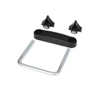 LOVIVER Morsetto per Portapacchi con Bullone a U in Acciaio Zincato E Base in Plastica per Ancoraggio Barre Trasversali Veicolo Dispositivo di Blocco Antivolo, 6CM