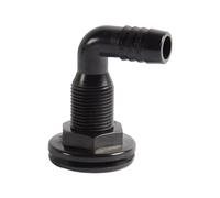 LOVIVER Ombrinale di Scarico dell'Acqua con Connettore Passante a 90 Gradi, Facile Installazione Accessorio di Scarico Cabina Inferiore per Barca, Uscita di S, Nero