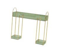 LOVIVER Organizer per bagno, mobiletto per trucco, mensola per cosmetici da tavolo, Verde Scuro