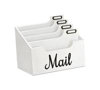 LOVIVER Organizzatore di, smistatore di lettere per bancone, rustico, grande capacità, cestino, organizzatore di buste per bollette, accessori