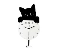 LOVIVER Orologio da Parete a Forma di Gatto, Decorativo, Silenzioso, Ideale per Ufficio.