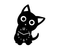 LOVIVER Orologio da scrivania a forma di gatto in acrilico, orologio da tavolo, ornamento per la casa, decorazione per, stile rustico