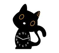 LOVIVER Orologio Decorativo a Forma di Gatto con Numeri, Ornamento per Camera da Letto e cameretta dei Bambini, Orologio da Tavolo