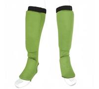 LOVIVER Parastinchi Karate Paratibia Parapiede Schiniera Avvolgente con Imbottitura E Manica Traspirante Copertura Integrata Tibia Del Piede Adatto per Arti, Verde, S