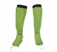 LOVIVER Parastinchi Karate Paratibia Parapiede Schiniera Avvolgente con Imbottitura E Manica Traspirante Copertura Integrata Tibia Del Piede Adatto per Arti, Verde, M