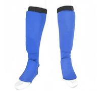 LOVIVER Parastinchi Karate Paratibia Parapiede Schiniera Avvolgente con Imbottitura E Manica Traspirante Copertura Integrata Tibia Del Piede Adatto per Arti, Blu, S
