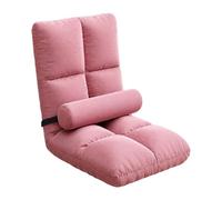 LOVIVER Poltrona da Pavimento con Schienale, Pieghevole, Morbida, Regolabile in 5 Posizioni, Ideale per Guardare La TV, Leggere O Come Divano Relax, Rosa