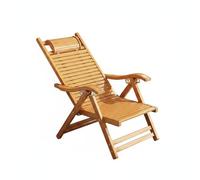 LOVIVER Poltrona Sdraio Pieghevole Sedia Reclinabile Chaise Longue Lettino Relax Bambù Resistente con Capacità di Carico 300kg E Comfort Prolungato Adatta per, Sedia Corta Classica - Colore Originale