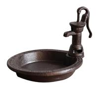 LOVIVER Pompe ad Acqua, mangiatoia per Uccelli, Robusta, Impermeabile, in ghisa Marrone, Accessorio Ornamentale per Patio, Esterni, Bambini, Amanti degli