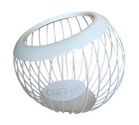 LOVIVER Porta cialde caffè K Organizzatore per Tazze alla Frutta 40 cestini per cialde Tazza caffè Espresso Portacapsule Espresso Accessorio per, Bianco