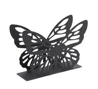 LOVIVER Porta tovaglioli a farfalla per tavolo, porta fazzoletti da tavolo, fazzoletti rustico indipendente per inaugurazione della casa, cucina, picnic, Nero