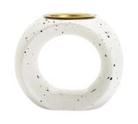 LOVIVER Portacandele Tealight, Decorazione per la casa, Regalo di inaugurazione della casa, Diffusore, Portacandele, Bruciatore di oli essenziali per, Nero Bianco
