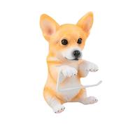 LOVIVER Portarotolo da parete creativo a forma di animale dei cartoni animati, portarotolo di carta igienica, distributore di carta igienica in resina, Corgi