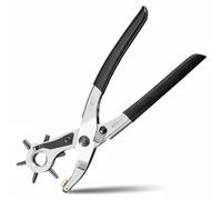 LOVIVER Punzone per Cinture Pinza Perforatrice Girevole Utensile Manuale Perforatore Multi Forme Meccanismo a Doppia Leva Acciaio Cromo Vanadio Tagli Puliti, Dl1919b Plastica