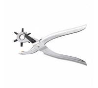 LOVIVER Punzone per Cinture Pinza Perforatrice Girevole Utensile Manuale Perforatore Multi Forme Meccanismo a Doppia Leva Acciaio Cromo Vanadio Tagli Puliti, Dl1919c Foro Tondo