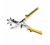 LOVIVER Punzone per Cinture Pinza Perforatrice Girevole Utensile Manuale Perforatore Multi Forme Meccanismo a Doppia Leva Acciaio Cromo Vanadio Tagli Puliti, Dl0400