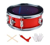 LOVIVER Rullante " Tamburo a doppio tono professionale con tracolla regolabile Strumento a percussione Musica Batteria per bambini Principianti, Rosso