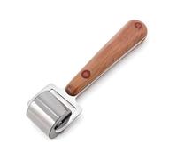 LOVIVER Rullo per Cuoio Rullo Pressa Rullo Cuciture Attrezzo per in Acciaio con Testa Cilindrica E Impugnatura Ergonomica Adatto a Incollaggi di Cuciture Riparazioni Laboratorio Artigiano