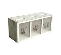 LOVIVER Salvadanaio in legno, contenitore per conservare i soldi, scatola per risparmiare denaro, per mensole di casa, ragazzi e ragazze.