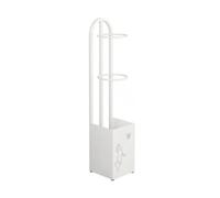 LOVIVER Scaffale palloni in Acciaio Inox | Salvaspazio, palloni con Cestino, Robusto, Scaffale con Cestini, per Stanza Dei Giochi, Famiglie, Bianco