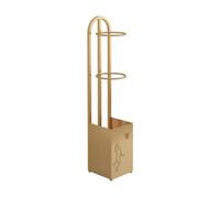 LOVIVER Scaffale palloni in Acciaio Inox | Salvaspazio, palloni con Cestino, Robusto, Scaffale con Cestini, per Stanza Dei Giochi, Famiglie, Oro