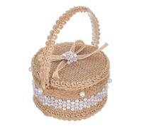 LOVIVER Scatola portafedi Elegante e Portatile, Rotonda, per riporre Anelli di Fidanzamento, Ideale per Regali di, Compleanno e di